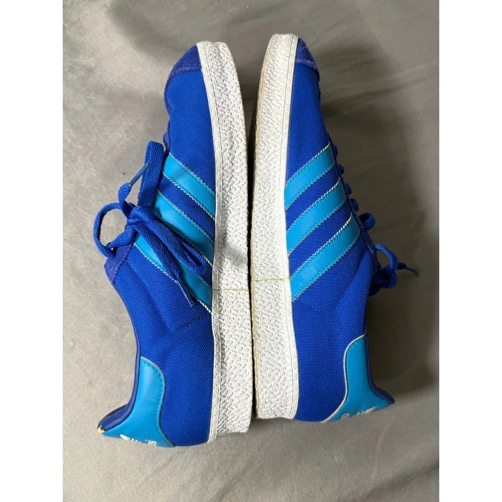 Adidas Gazelle Mens Blue Canvas Suede Sneakers US 8.5 Casual